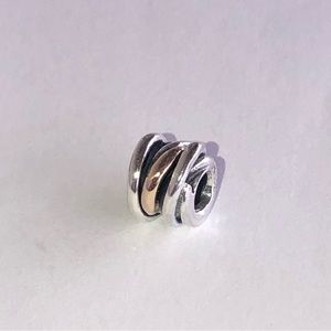 Pandora Retired 14k 925 Ring Cluster Charm